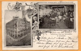 Gruss Aus Dem Posthof Steinstrasse Ecke Vom Pferdemarkt Ansbacher Hurner Brau & Marienthaler Bier 1902 Postcard - Mitte