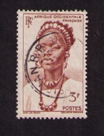 Timbre Oblitéré Afrique Occidentale Française, Jeune Femme Du Togo, 1947 - Gebraucht