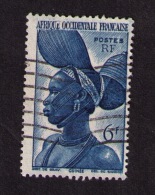 Timbre Oblitéré Afrique Occidentale Française, Femme De Guinée, 1947 - Gebraucht