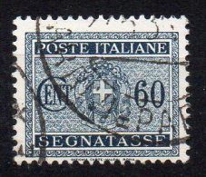 1934 - Regno Segnatasse Stemma Con Fasci N. 41  60 Cent Timbrato Used - Portomarken