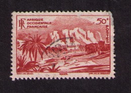 Timbre Oblitéré Afrique Occidentale Française, Paysage Au Niger, 1947 - Gebraucht