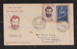 INDIA, 1964,  FDC,  Pandit  Gopabandhu Das, Poet, Educationalist, Patriot., Posted FDC,  Calcutta Cancellation - Ongebruikt