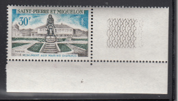 St Pierre Et Miquelon 1969 MNH Sc 387 30fr Monument To Seamen Lost At Sea, Margin Copy - Nuevos