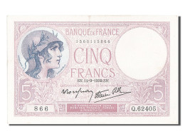 Billet, France, 5 Francs, 5 F 1917-1940 ''Violet'', 1939, 1939-09-14, SPL - 5 F 1917-1940 ''Violet''