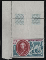 St Pierre Et Miquelon 1970 MNH Sc C47 25fr Etienne Francois, Ships Margin Copy - Unused Stamps