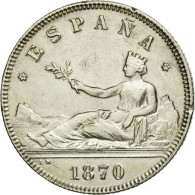 Monnaie, Espagne, Provisional Government, 2 Pesetas, 1870, TTB+, Argent, KM:654 - Autres & Non Classés