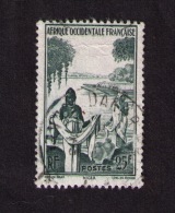 Timbre Oblitéré Afrique Occidentale Française, Lavandières Au Niger, 1947 - Gebraucht