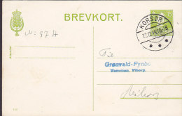 Denmark Postal Stationery Ganzsache Entier 15 Ø CHRISTIAN X. (151) KORSØR 1944 To VAMMEN Pr. Viborg (2 Scans) - Postwaardestukken