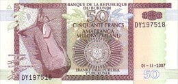 BURUNDI   50 Francs  Daté Du 01-11-2007   Pick 36 G           ***** BILLET  NEUF ***** - Burundi