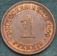 M_p> Germania 1 Pfennig 1900 D - 1 Pfennig