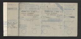 Carnet De Chèques (Reste 1) Des Chèques Postaux -  Au Nom Du Général Bionneau  Les Verchers Sur Layon (49) 1940 - Assegni & Assegni Di Viaggio
