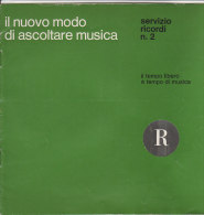 C1411 - Brochure RICORDI - IMPIANTI ALTA FEDELTA' - STEREO - REGISTRATORI - RADIO GIRADISCHI  1965 - PUBBLICITA' - Autres Appareils