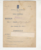 C1452 - PAGELLA SCOLASTICA SCUOLA ELEMENTARE GASPARE GOZZI - TORINO - 1921/1922 - Diplômes & Bulletins Scolaires