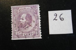 Pays-Bas - Années 1872-88 - Guillaume III 25c Violet - Y.T. 26 - Oblitéré - Used - Gestempeld - Oblitérés