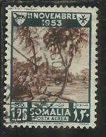 SOMALIA AFIS 1954 CONVENZIONE PER I LEBBROSARI CON L'ORDINE DI MALTA POSTA AEREA AIR MAIL SOMALI 1,20 USATO USED OBLITER - Somalië (AFIS)