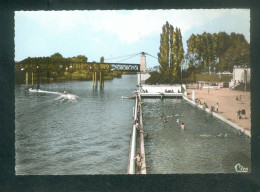 CPSM - Boran Sur Oise (60) - Plage Et Pont Sur L´ Oise ( Animée Ski Nautique Piscine Vue Aeriene COMBIER CIM) - Boran-sur-Oise