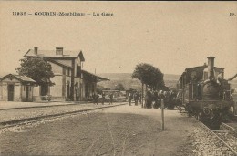 GOURIN   *** La Gare  *** Belle  Cpa   Pas  Courante - Gourin