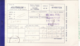 ALITALIA   /   PALERMO-ROMA-TORINO  _ Ticket -  Biglietto Aereo - Carta D´imbarco - Europa