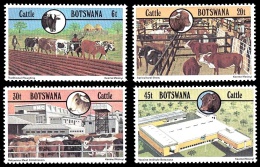 (077) Botswana  1981 Animals / Cattle / Animaux / Boeufs / Tiere / Rinder ** / Mnh  Michel 283-86 - Botswana (1966-...)