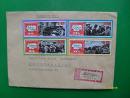 REGISTERED Mail Serie VII Parteitag Der Sed  4 Valori - Covers & Documents