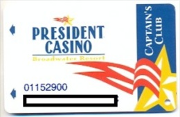 President Casino, Older Used Membership Card, President-1 - Carte Di Casinò