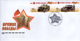 Lote 1801-4, 2012, Rusia, Russia, FDC, Weapons Of Victory - Cars, 2 FDC, Truck - Annate Complete