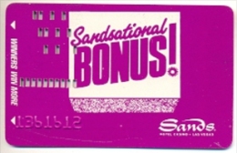 Sands Casino, Las Vegas  Older Used Slot Or Players Card, Sands-2 - Carte Di Casinò