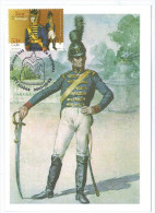 Portugal Maximum - Guardas 200 Years - Militar Guard - Uniform And Hat - Sword - Lisboa 2001 - Police - Gendarmerie