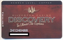 Silverton Casino, Las Vegas  Older Used Membership Or Players Card, Silverton-6 - Carte Di Casinò
