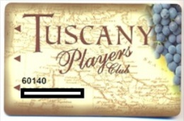 Tuscany Casino, Las Vegas, Older Used Slot Or Players Card, Tuscany-1 - Casinokaarten