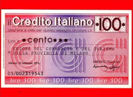 MINIASSEGNI - CREDITO ITALIANO  - FdS - CI100250276A - [10] Scheck Und Mini-Scheck