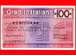 MINIASSEGNI - CREDITO ITALIANO  - FdS - CI100250276A - [10] Cheques Y Mini-cheques