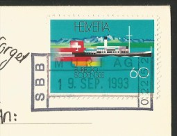 TROGEN Kinderdorf PESTALOZZI UNGARHAUS SBB-Bahn-Stempel Muri AG 1993 - Trogen