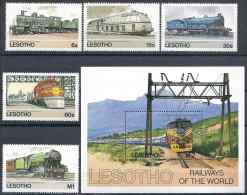 1984 LESOTHO 600-4+ BF 27** Trains, Orient Express - Lesotho (1966-...)