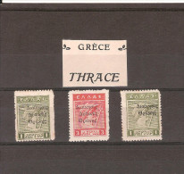 THRACE (occupation Grecque) 1920 -  LOT DE  3 TIMBRES NEUFS AVEC CHARNIERES - Thrakien