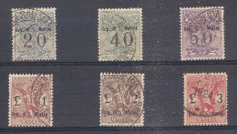 1924 SAN MARINO SEGNATASSE PER VAGLIA (Sassone N. 1/6) USATI CAT. 6650,00 CERT. E. DIENA  - CHIAVARELLO - Timbres-taxe