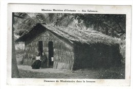 CPSM ILES SALOMON MISSIONS - Missions Maristes D´Océanie : Demeure De Missionnaire Dans La Brousse - Islas Salomon