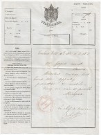 - Lettre - HAUTE GARONNE - TOULOUSE - Rare Formule De Telegramme  + Enveloppe - 1863 - VOIR - Telegraphie Und Telefon