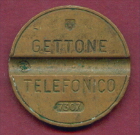 F2437A / - GETTONE TELEFONICO 7307 Phone Telephone Telefon Telephone - 24 Mm - Jeton Token  Gettone Italia Italy Italie - Profesionales/De Sociedad