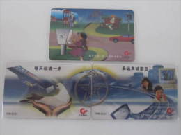 Guangdong Autelca Phonecard,YJ98-3 Puzzle Set Of 3,mint - Chine