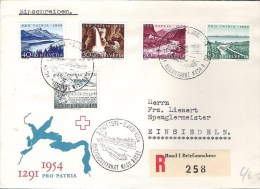 Schweiz Suisse 1954: R-Brief MitStempel RHEINSCHIFFAHRT 2.Juni 1954 Auf Pro Patria-Satz (Zu CHF 55.00) - Maritime