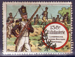 VIGNETTE: 138e REGIMENT D'INFANTERIE - Vignettes Militaires