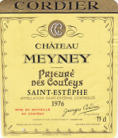 CHATEAU  MEYNEY / PRIEURE DES COULEYS 1976 - Bordeaux