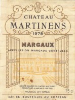 CHATEAU MARTINENS 1978 / MARGAUX - Bordeaux