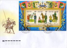 Lote 1861-3, 2012, Rusia, Russia, FDC, History Of The Russian Cossacks, Horse, Typical Dresses, Cosacos - Full Years