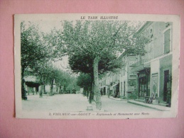 CP VIELMUR SUR AGOUT N°2 ESPLANADE ET MONUMENT AUX MORTS - ECRITE EN 1940 - Vielmur Sur Agout