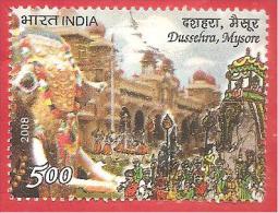 INDIA USATO - 2008 - Festivals Of India - Elephant Dressed - 5 ₨ - Michel IN 2296 - Oblitérés