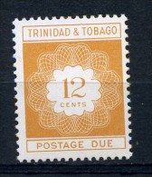 TRINIDAD  AND  TOBAGO    1969     Postage  Due  12c  Pale  Orange    MNH - Trinidad & Tobago (...-1961)