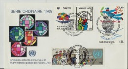 UNO TRIO  FDC1985 - Gemeinschaftsausgaben New York/Genf/Wien