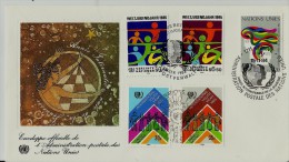 UNO TRIO  FDC1984 - Gezamelijke Uitgaven New York/Genève/Wenen